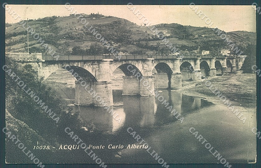 Alessandria Acqui Terme Ponte Carlo Alberto cartolina JK3686 – fronte