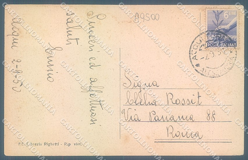 Alessandria Acqui Terme Duomo Palazzo Vescovile cartolina JK3689 – retro