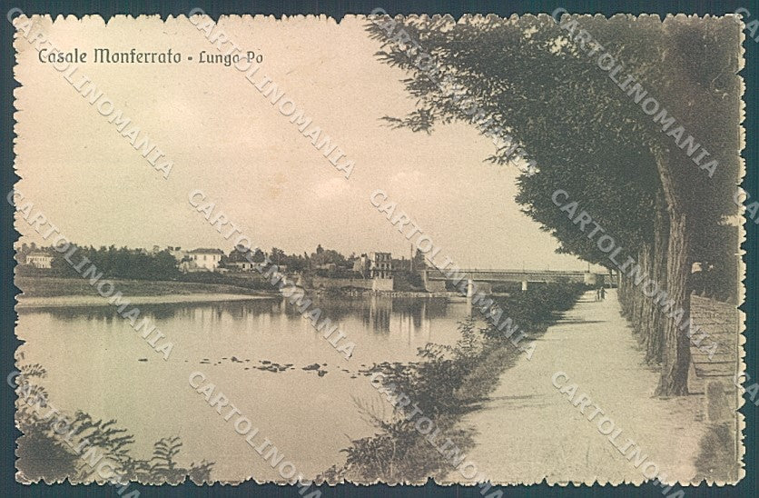 Alessandria Casale Monferrato Fiume Po cartolina JK3690 – fronte
