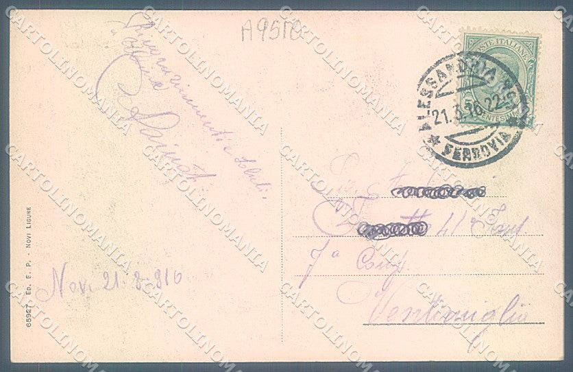 Alessandria Novi Ligure Pieve cartolina JK3696 – retro