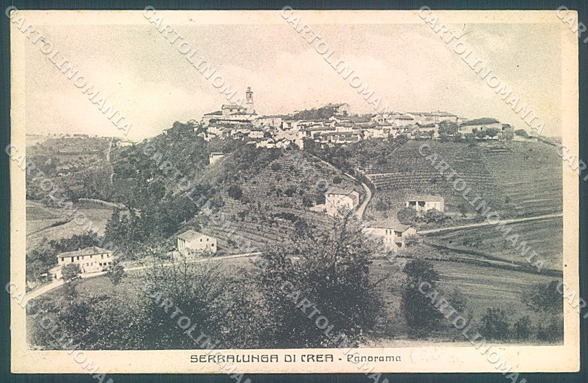 Alessandria Serralunga di Crea RETRO ABRASO cartolina JK3702 – fronte