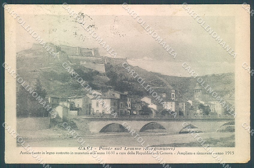 Alessandria Gavi Ponte sul Lemme cartolina JK3704 – fronte