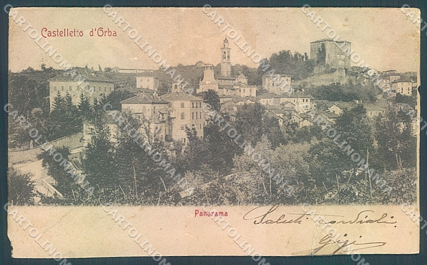 Alessandria Castelletto d'Orba ABRASA RIPARATA cartolina JK3709 – fronte