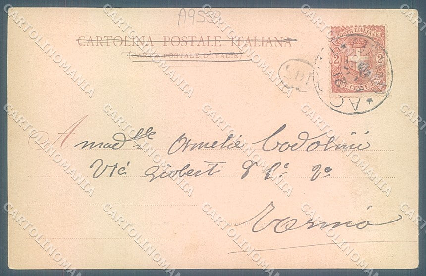 Alessandria Acqui Terme Stabilimento Termale Carlo Alberto cartolina JK3723 – retro