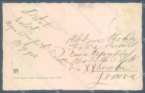 Alessandria Acqui Terme Fontana Modiano 23985 PIEGHE cartolina JK3724 – retro