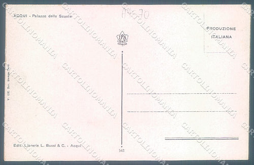 Alessandria Acqui Terme Palazzo delle Scuole cartolina JK3732 – retro