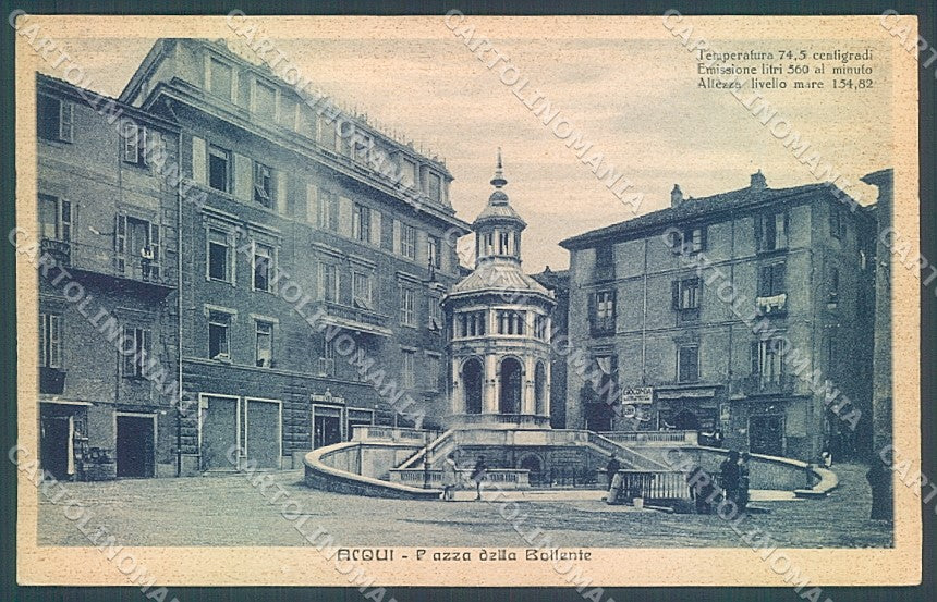 Alessandria Acqui Terme Piazza della Bollente cartolina JK3734 – fronte