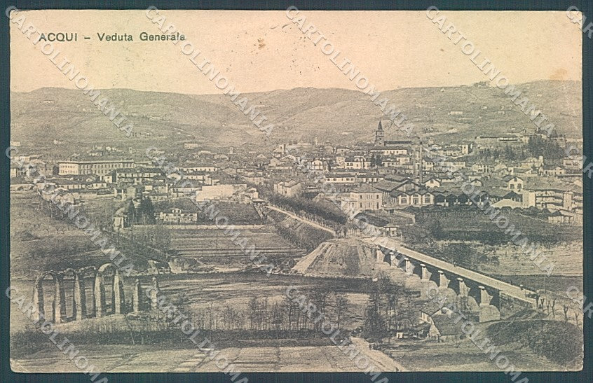 Alessandria Acqui Terme PIEGA ANGOLO SCOLLATA cartolina JK3740 – fronte