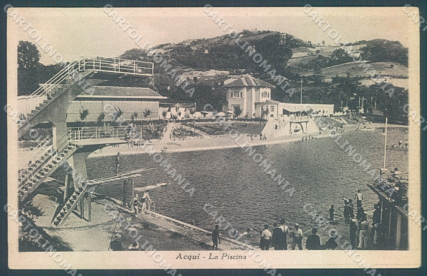Alessandria Acqui Terme Piscina cartolina JK3741 – fronte