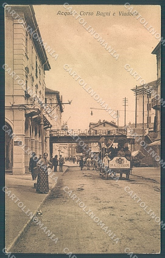 Alessandria Acqui Terme Corso Bagni Viadotto cartolina JK3750 – fronte