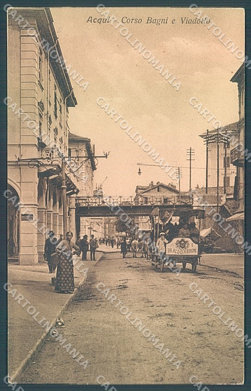 Alessandria Acqui Terme Corso Bagni Viadotto cartolina JK3750 – fronte