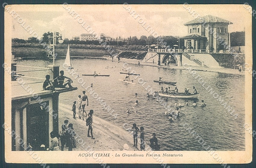 Alessandria Acqui Terme Piscina cartolina JK3751 – fronte