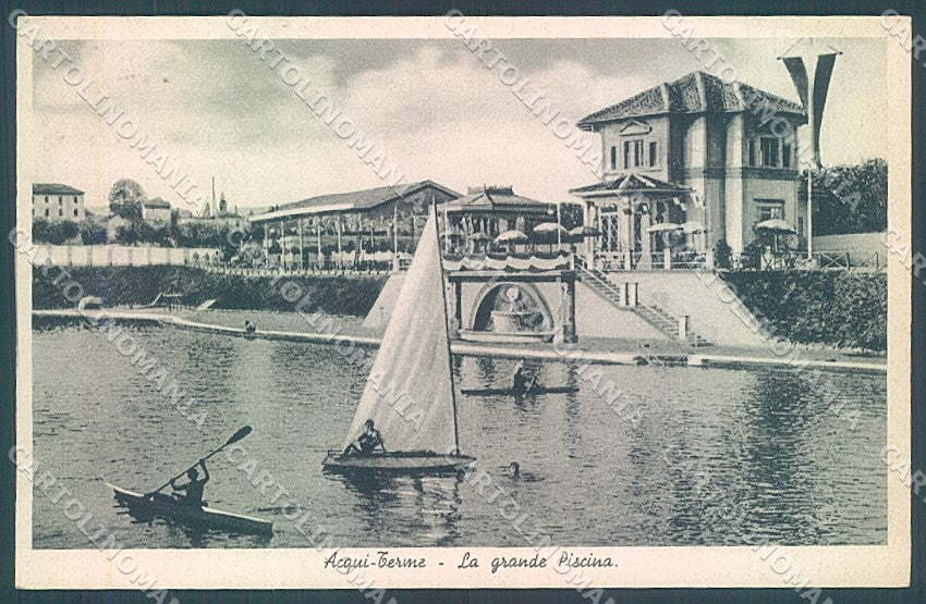 Alessandria Acqui Terme Piscina cartolina JK3755 – fronte