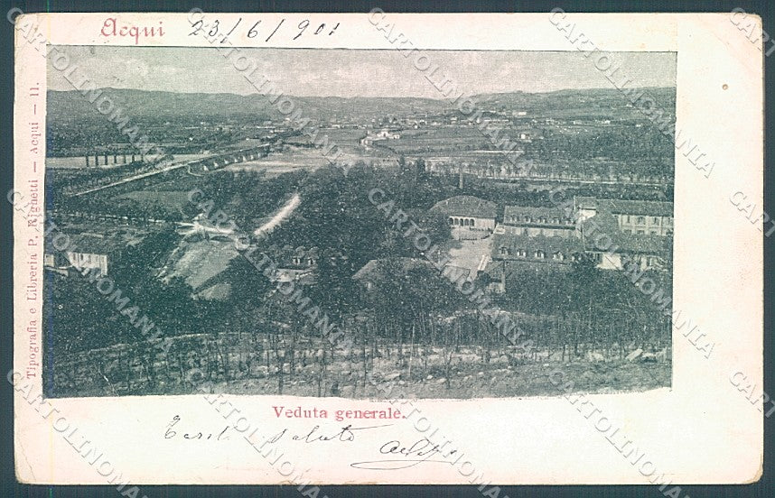 Alessandria Acqui Terme PIEGA cartolina JK3758 – fronte