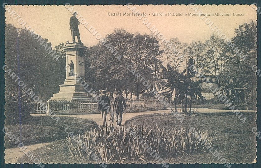 Alessandria Casale Monferrato Monumento Lanza Giardini cartolina JK3764 – fronte