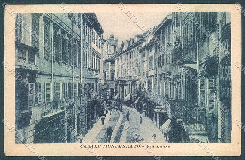 Alessandria Casale Monferrato Via Lanza PIEGA ANGOLO cartolina JK3765 – fronte