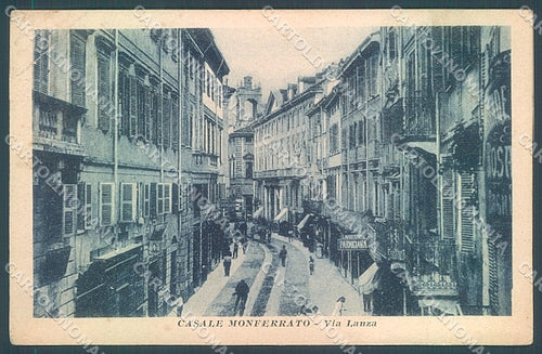 Alessandria Casale Monferrato Via Lanza PIEGA ANGOLO cartolina JK3765 – fronte