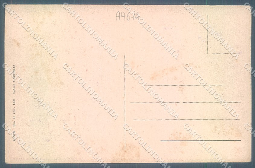 Alessandria Casale Monferrato Via Lanza PIEGA ANGOLO cartolina JK3765 – retro