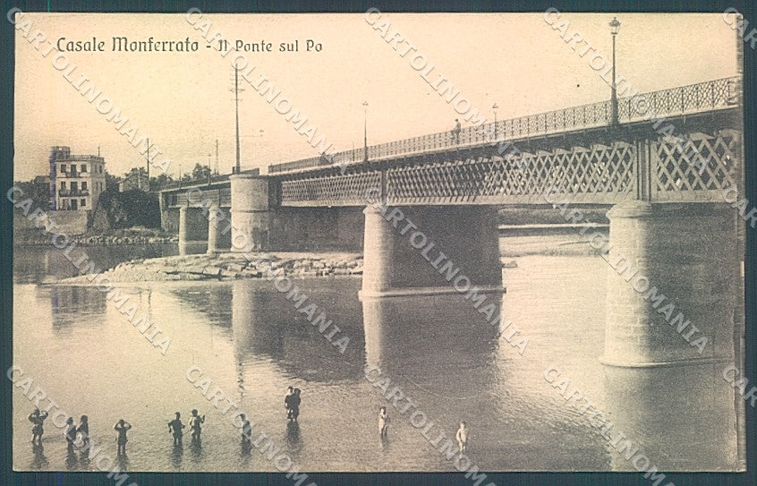 Alessandria Casale Monferrato Ponte sul Po cartolina JK3766 – fronte