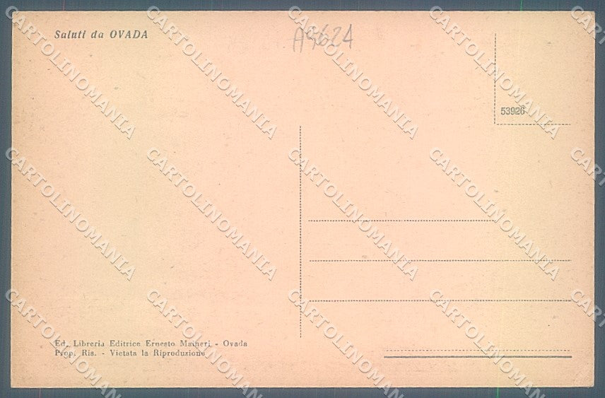 Alessandria Ovada Chiesa Parrocchiale cartolina JK3770 – retro