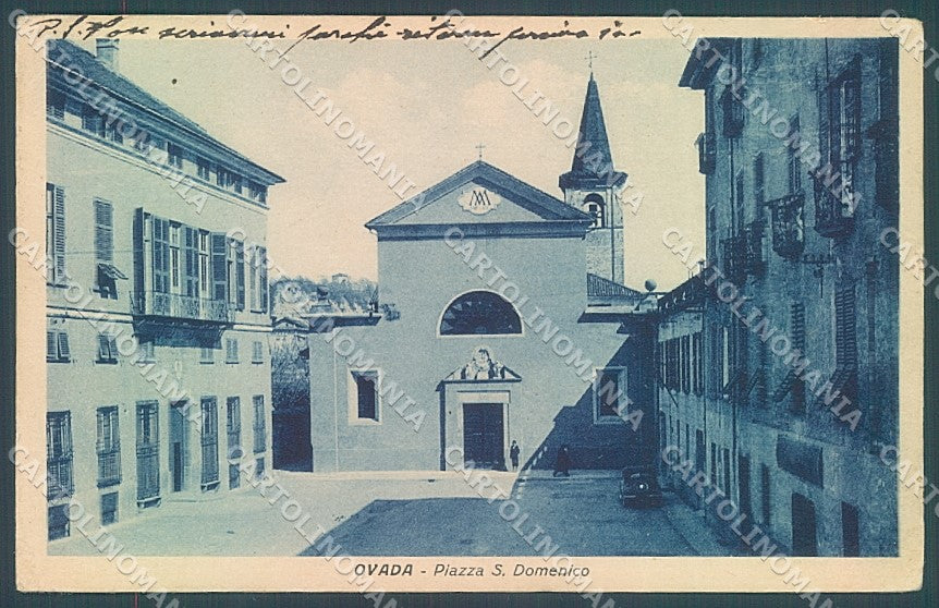 Alessandria Ovada Chiesa Piazza San Domenico cartolina JK3771 – fronte