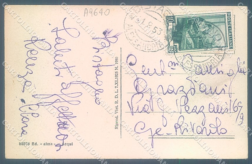 Alessandria Bistagno cartolina JK3781 – retro