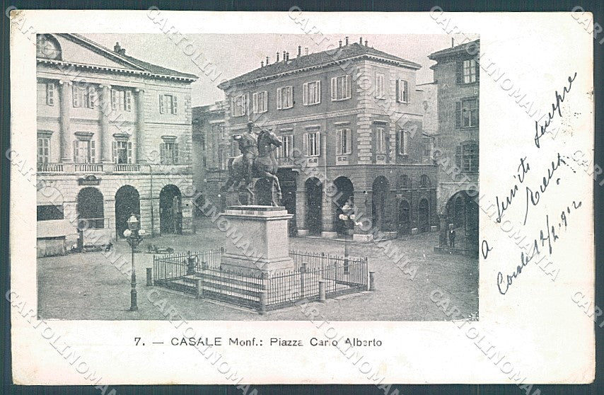 Alessandria Casale Monferrato Monumento Carlo Alberto cartolina JK3794 – fronte