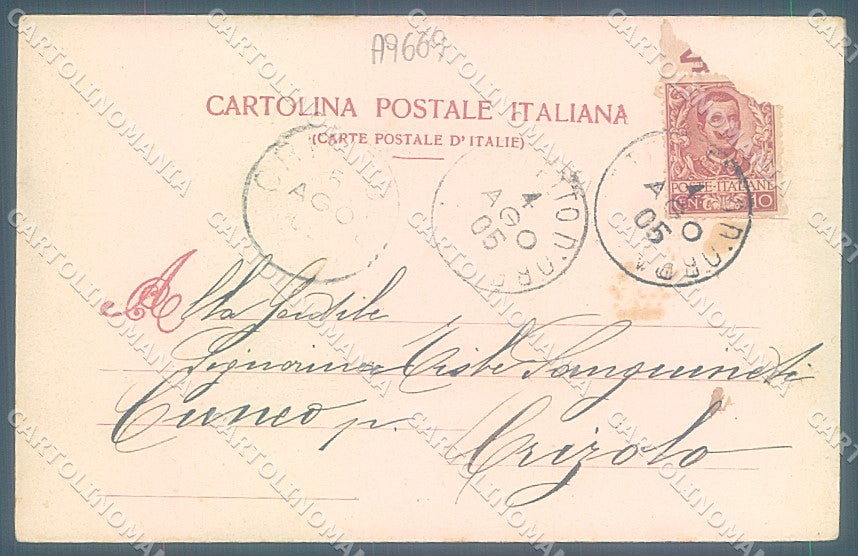 Alessandria Castelletto d'Orba Castello cartolina JK3796 – retro