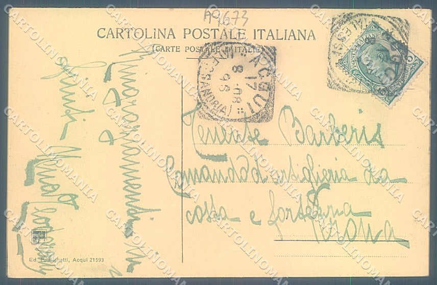 Alessandria Spigno Monferrato Chiesa Modiano 21593 cartolina JK3800 – retro
