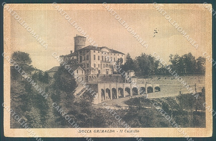 Alessandria Rocca Grimalda Castello PIEGHINE cartolina JK3809 – fronte