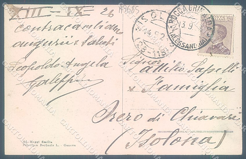 Alessandria Rocca Grimalda Castello cartolina JK3810 – retro