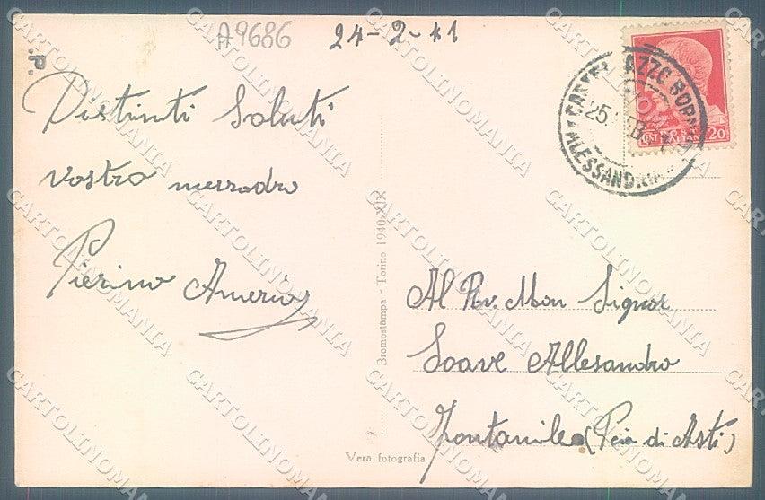 Alessandria Castellazzo Bormida Santuario saluto da Foto cartolina JK3811 – retro