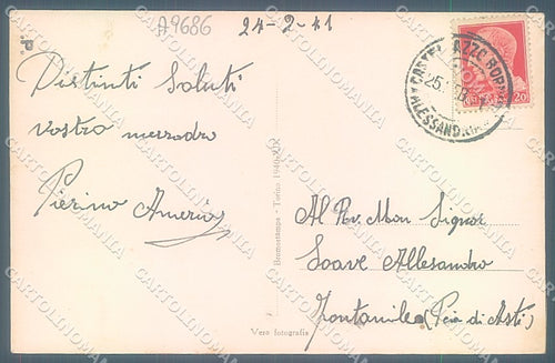 Alessandria Castellazzo Bormida Santuario saluto da Foto cartolina JK3811 – retro