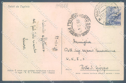 Alessandria Tagliolo cartolina JK3813 – retro