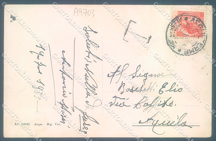 Alessandria Acqui Terme Piscina PIEGHE cartolina JK3822 – retro