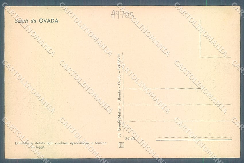 Alessandria Ovada Ponte cartolina JK3824 – retro