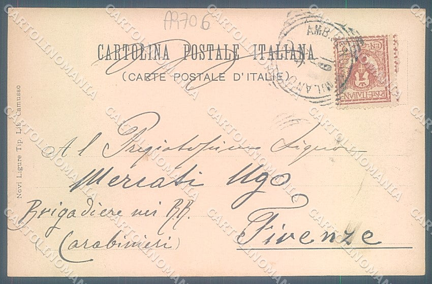 Alessandria Novi Ligure Hotel Piazza Vittorio Emanuele cartolina JK3825 – retro