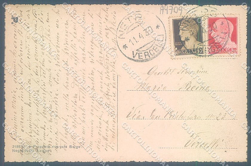 Alessandria Ceresito Veduta Albergo cartolina JK3826 – retro