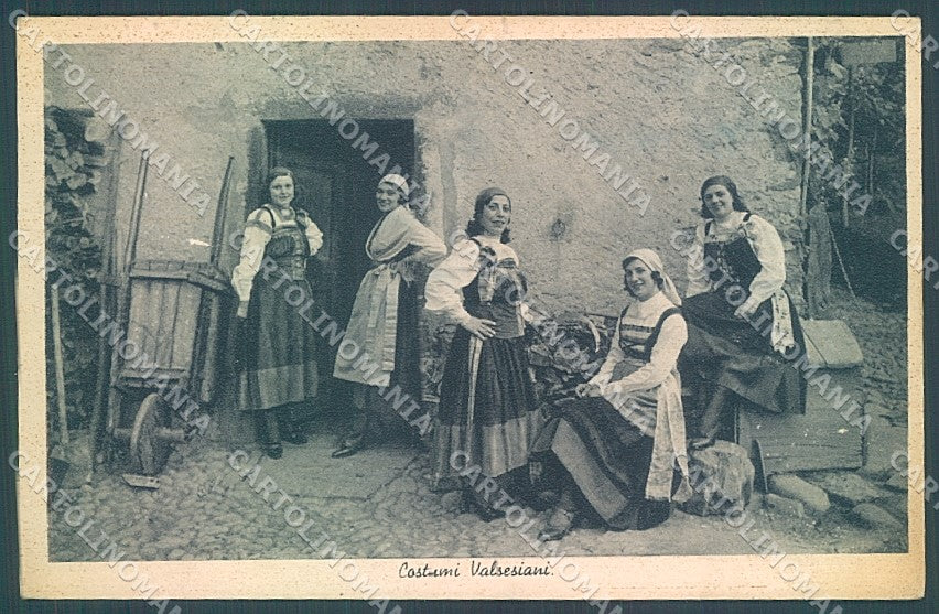 Vercelli Alagna Valsesia Costumi cartolina JK3838 – fronte