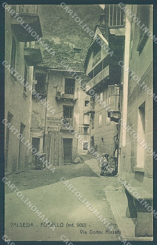 Vercelli Fobello Valsesia Via Dottor Rizzetti cartolina JK3840 – fronte
