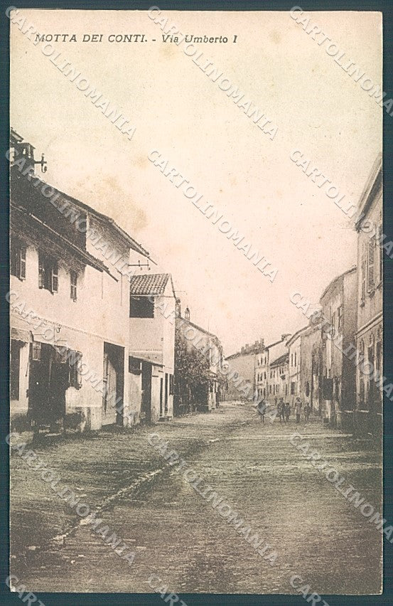 Vercelli Motta dei Conti Via Umberto I cartolina JK3841 – fronte