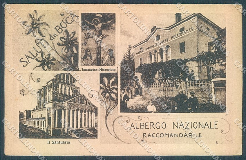 Novara Boca Santuario Hotel saluti da cartolina JK3843 – fronte