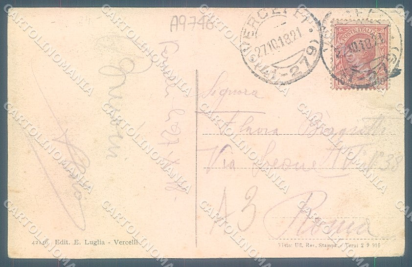 Vercelli Città Caserma Fanteria Umberto I cartolina JK3844 – retro