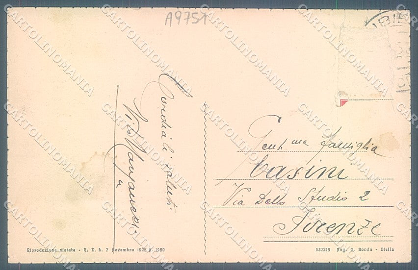 Vercelli Zubiena Chiesa PIEGHE cartolina JK3846 – retro