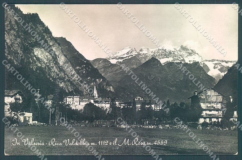 Vercelli Monte Rosa Riva Valdobbia Valsesia PIEGHINE Foto cartolina JK3848 – fronte