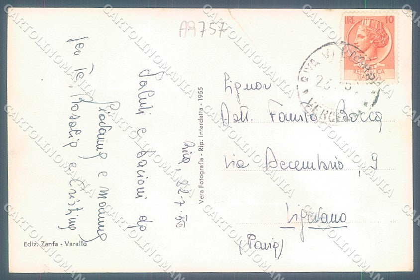 Vercelli Monte Rosa Riva Valdobbia Valsesia PIEGHINE Foto cartolina JK3848 – retro