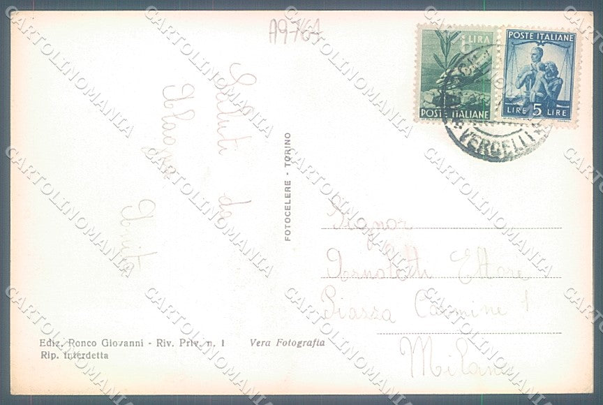 Vercelli Alagna Valsesia Foto cartolina JK3852 – retro