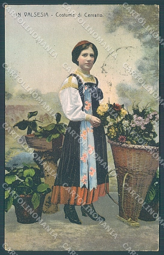 Vercelli Cervatto Valsesia Costume cartolina JK3860 – fronte