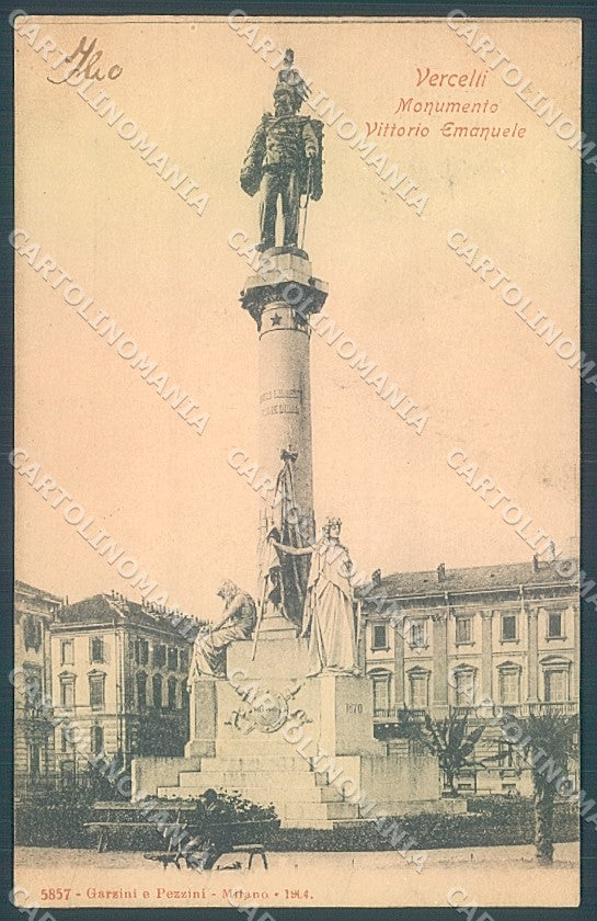 Vercelli Città Monumento Vittorio Emanuele cartolina JK3861 – fronte