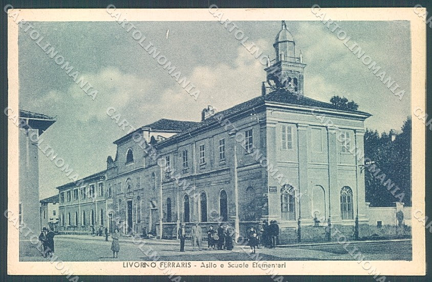Vercelli Livorno Ferraris Asilo Scuola Elementare cartolina JK3872 – fronte
